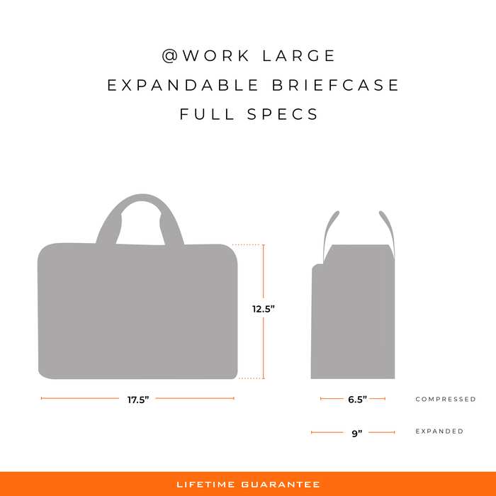 @Work Large Expandable Briefcase