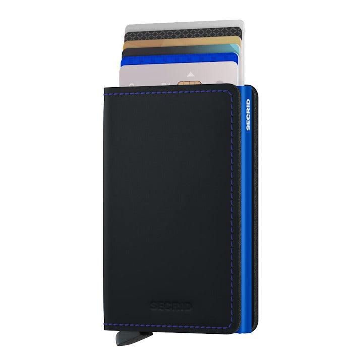 Slimwallet Matte Black & Blue