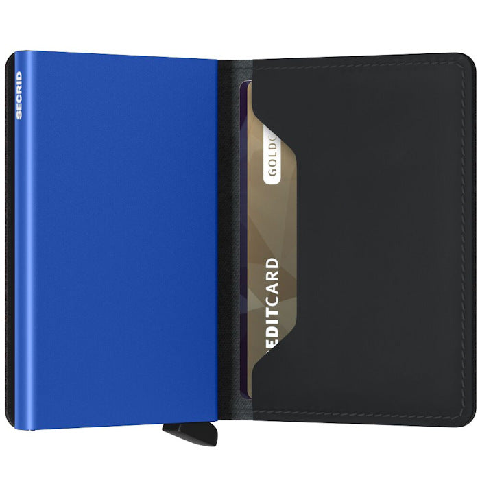 Slimwallet Matte Black & Blue