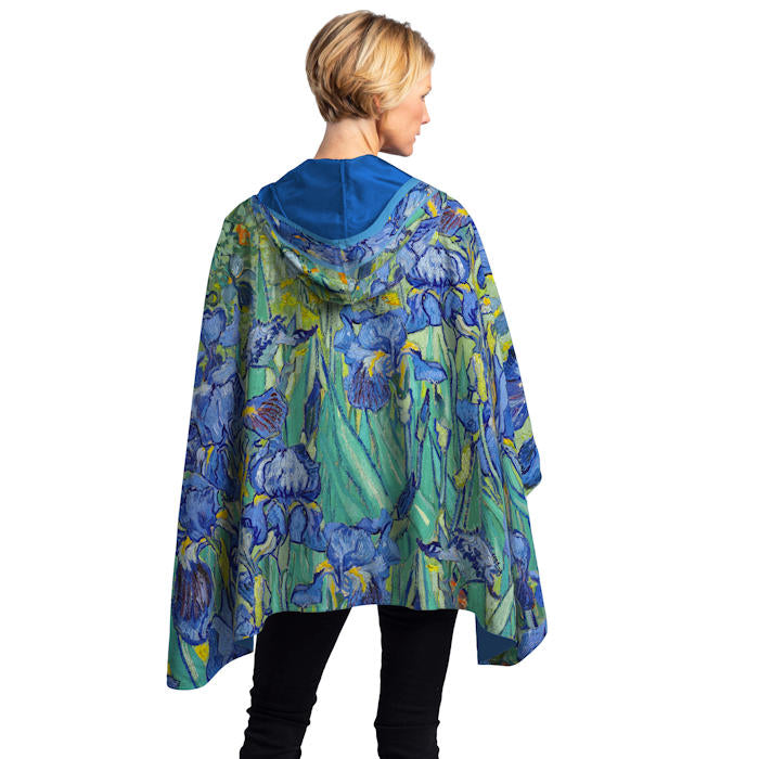 Reversible Poncho - Van Gogh Irises