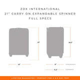 ZDX 21" International Carry-On Spinner