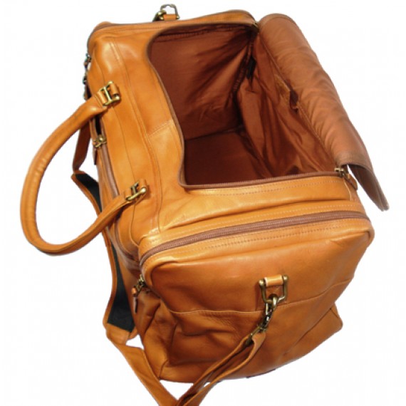 Dorado 21" Multi-Pocket Carry-On Leather Duffel